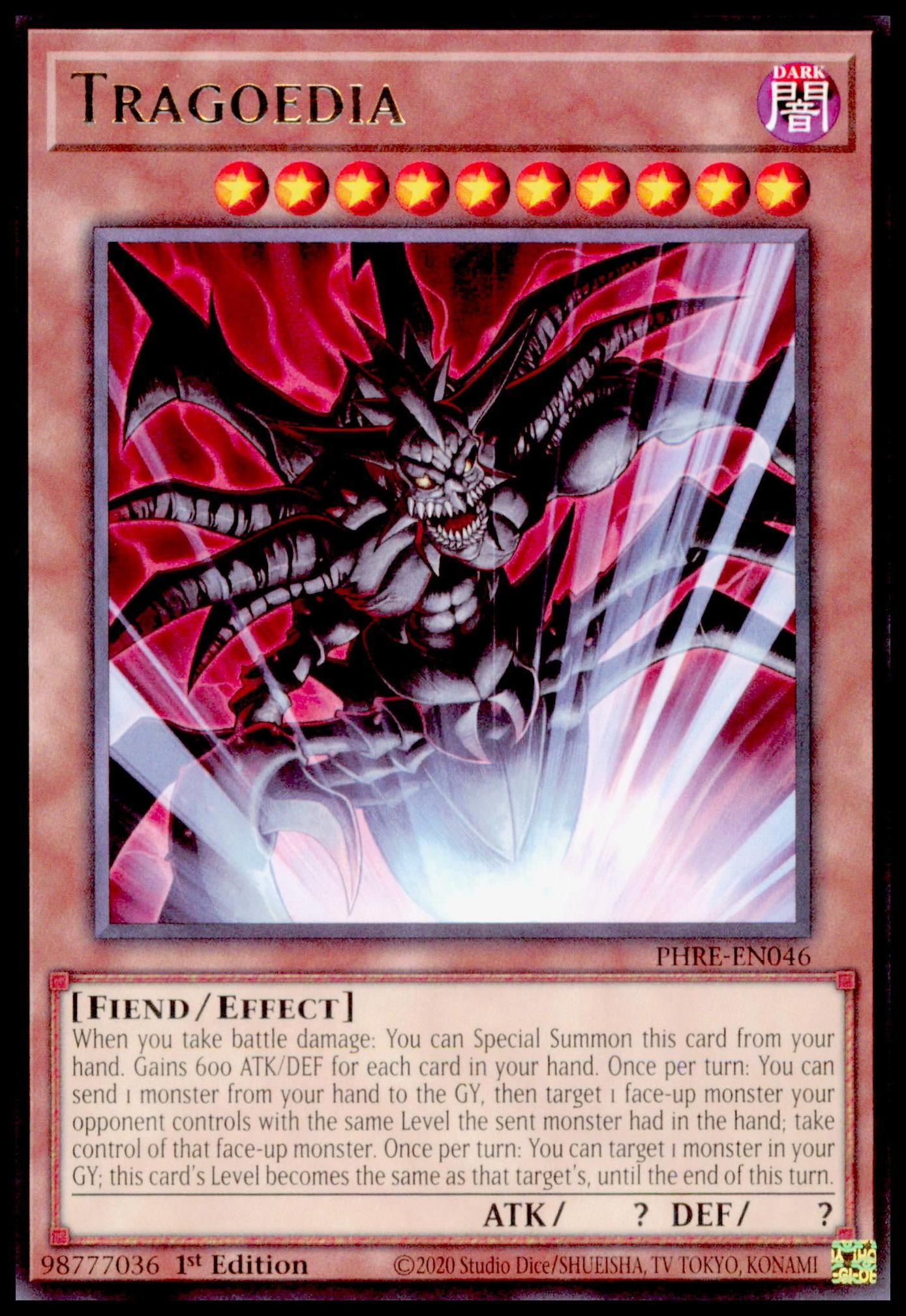 2020 Yu-Gi-Oh! Tragoedia PHRE-EN046 Rare 1st Edition Phantom Revenge