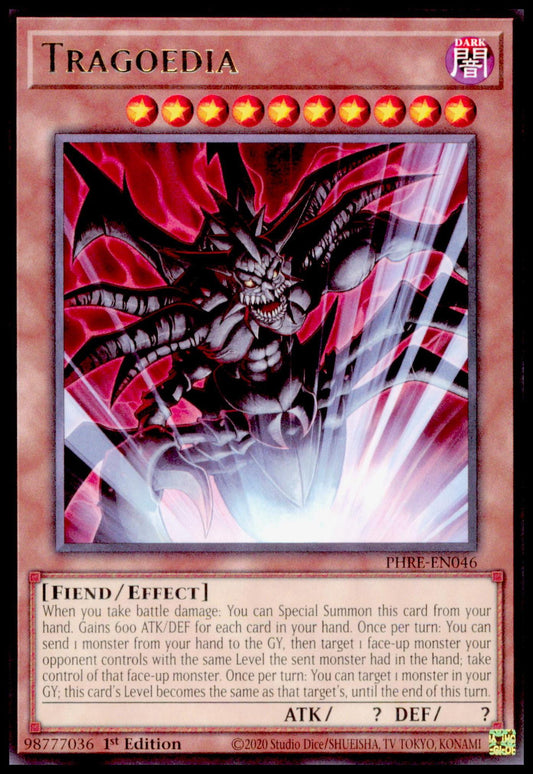 2020 Yu-Gi-Oh! Tragoedia PHRE-EN046 Rare 1st Edition Phantom Revenge