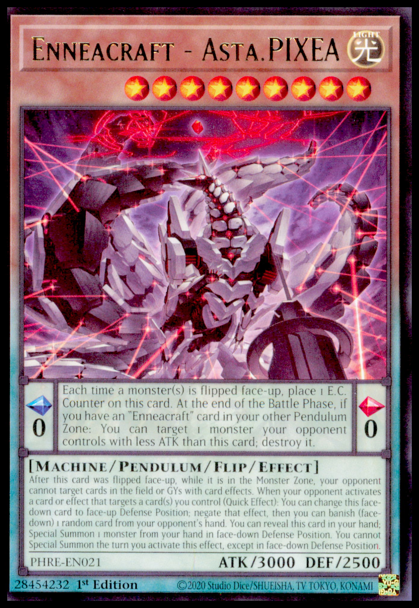 2020 Yu-Gi-Oh! Enneacraft - Asta.Pixea PHRE-EN021 Rare 1st Edition