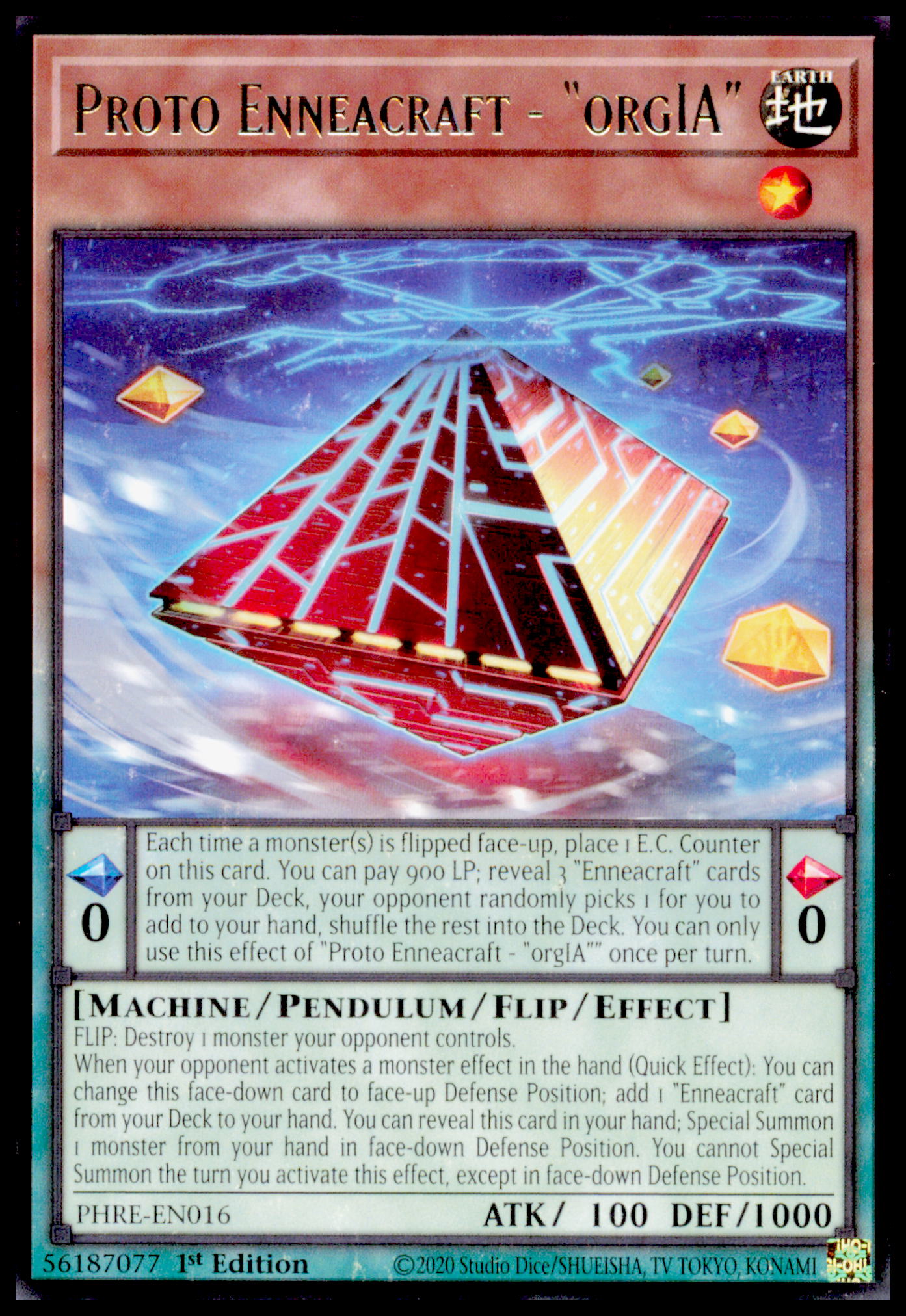 2020 Yu-Gi-Oh! Proto Enneacraft orgIA PHRE-EN016 Rare 1st Ed Phantom Revenge