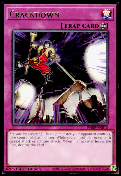 2020 Yu-Gi-Oh! Crackdown PHRE-EN015 Rare 1st Edition Phantom Revenge