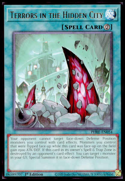 Yu-Gi-Oh Terrors in the Hidden City PHRE-EN054 Rare 1st Ed 2020 PHRE Konami