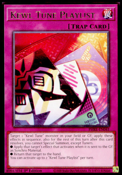 Yu-Gi-Oh Kewl Tune Playlist PHRE-EN041 Rare 1st Ed 2020 Phantom Revenge Konami