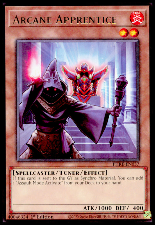 Arcane Apprentice - PHRE-EN057 - Rare - 1st Edition - 2020 Phantom Revenge