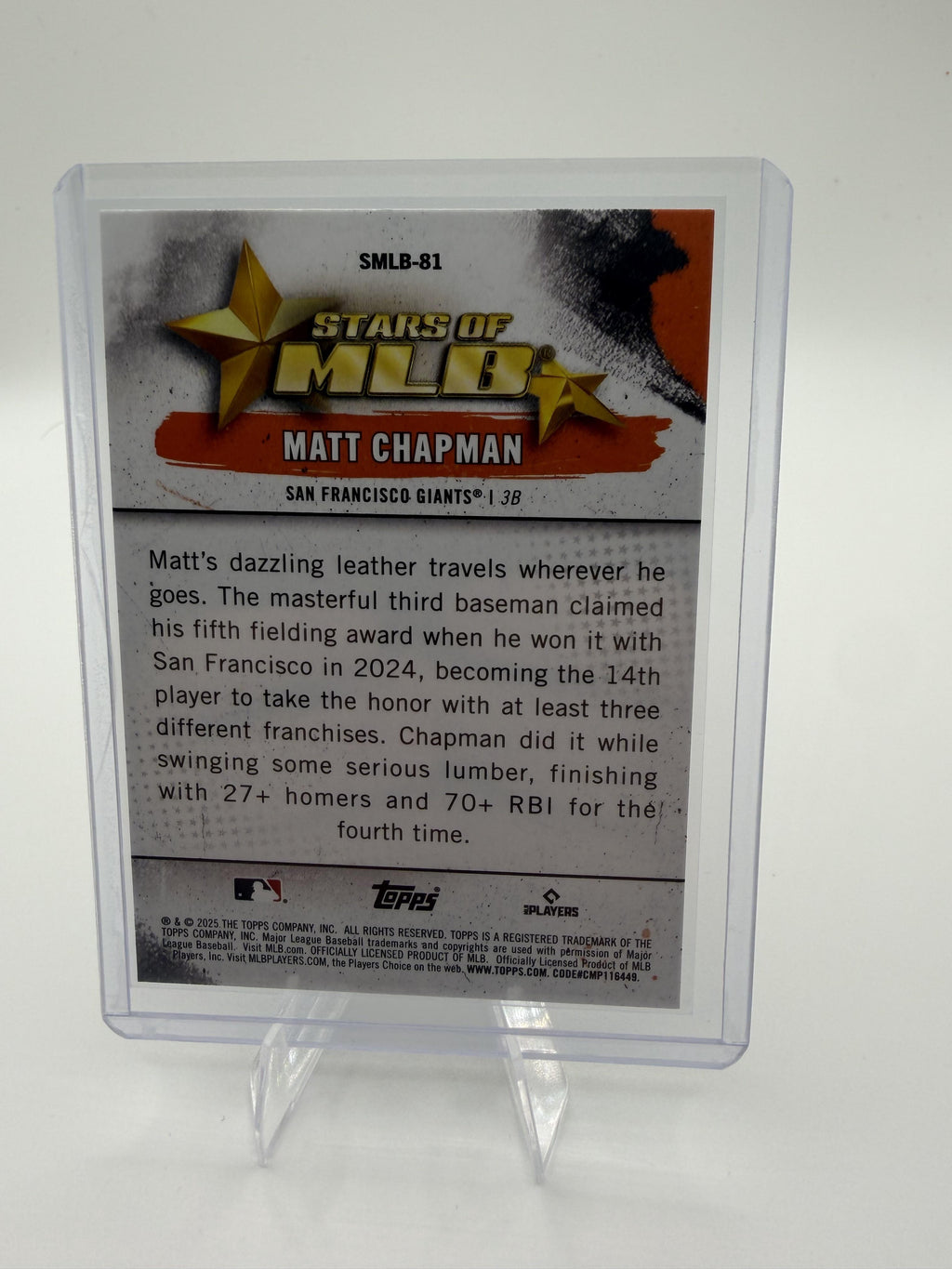 2025 Topps Update Matt Chapman Card Stars of MLB