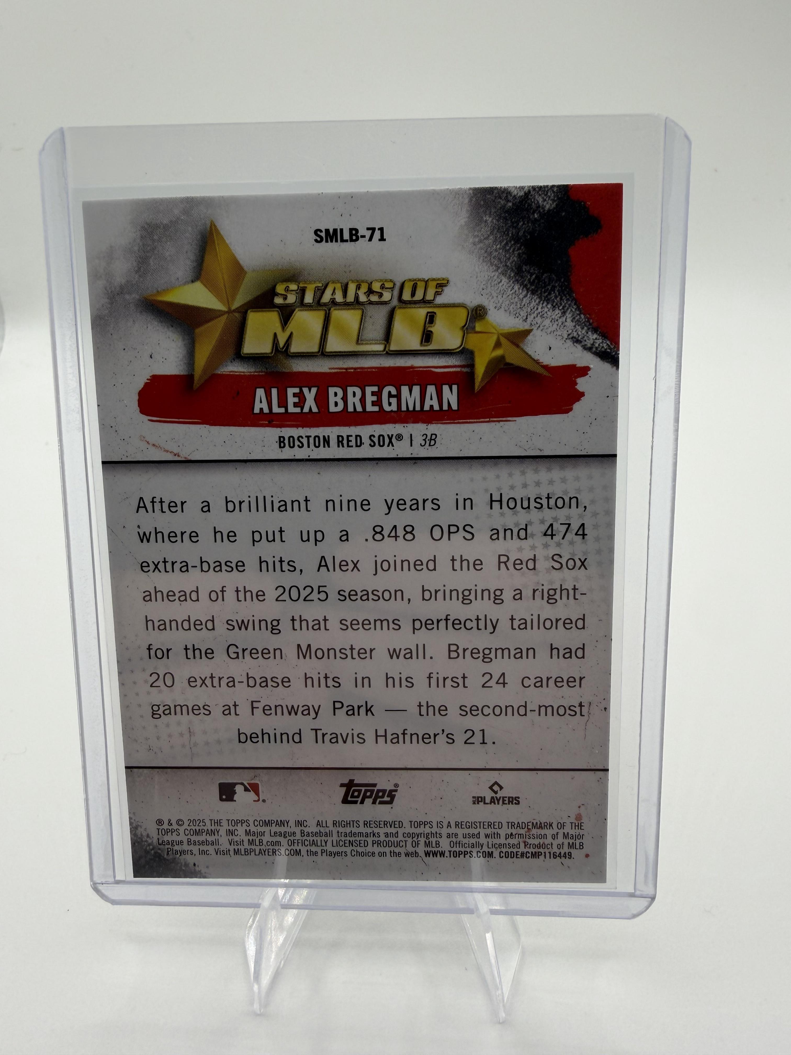 2025 Topps Update Alex Bregman Card Stars of MLB Pink