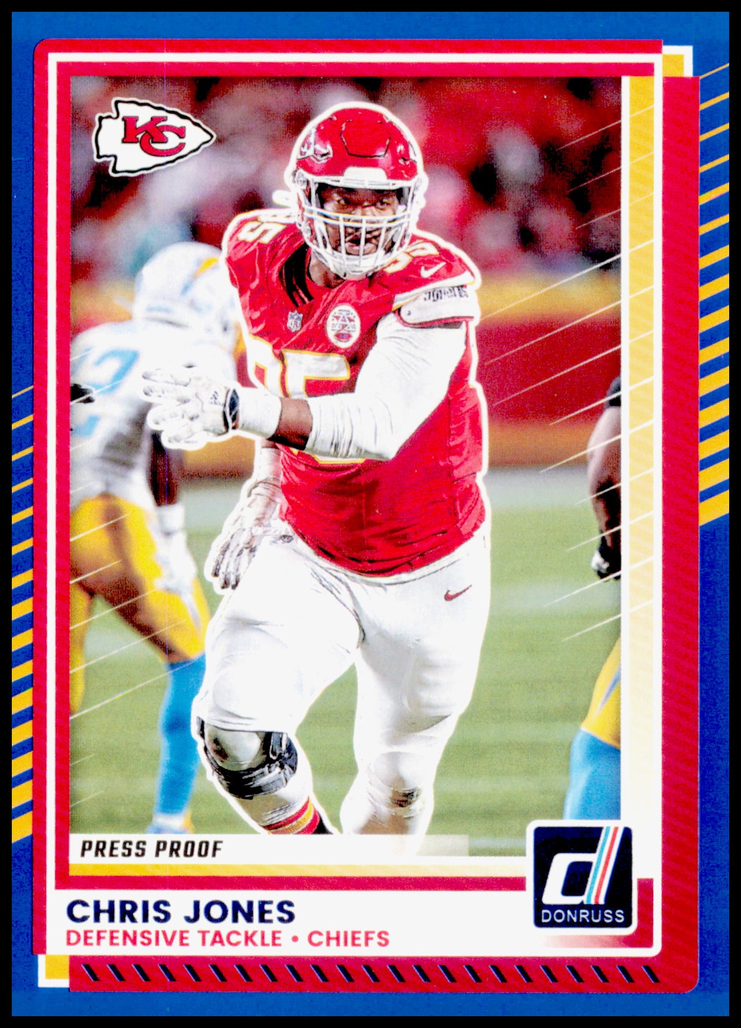 2025 Donruss Chris Jones Card Press Proofs Blue