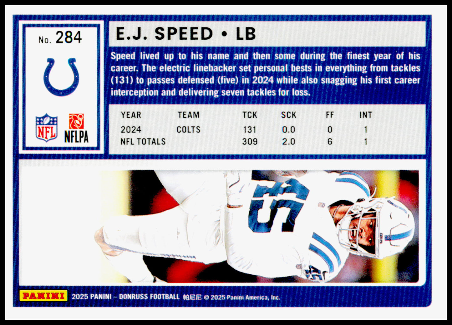 2025 Donruss E.J. Speed Card Press Proofs Blue