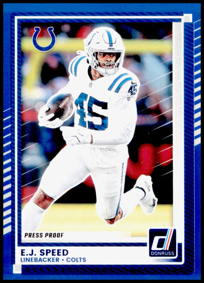 2025 Donruss E.J. Speed Card Press Proofs Blue