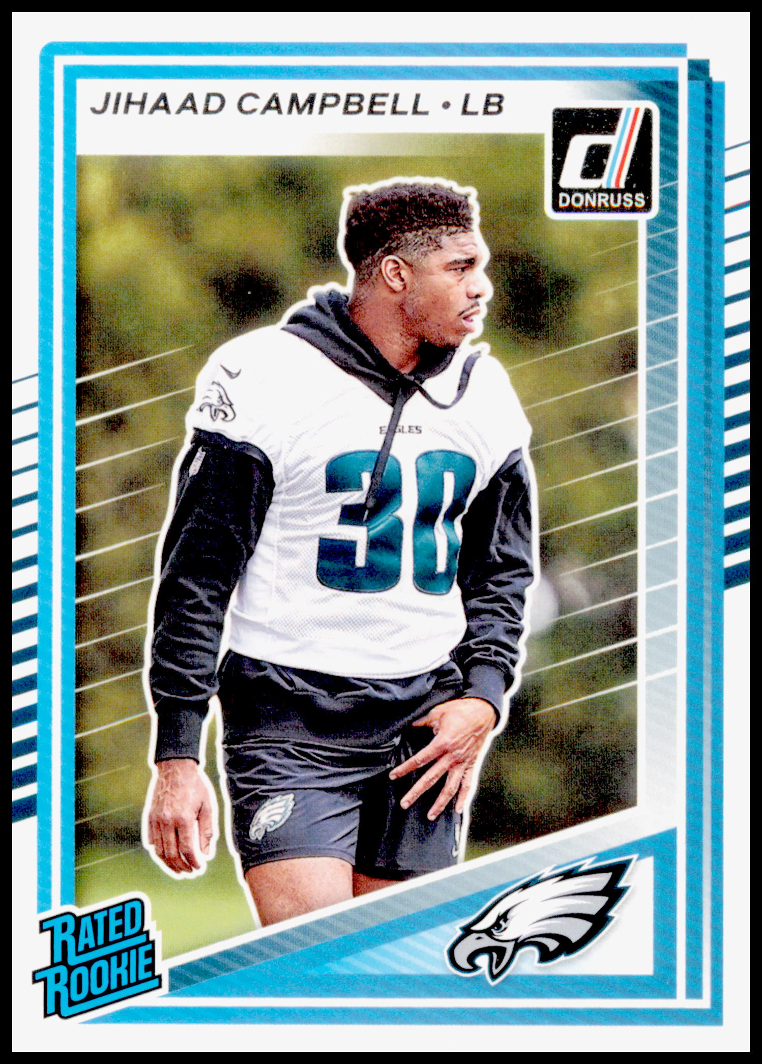 2025 Panini Donruss Jihaad Campbell #343 Eagles Rated Rookie RC Card ...