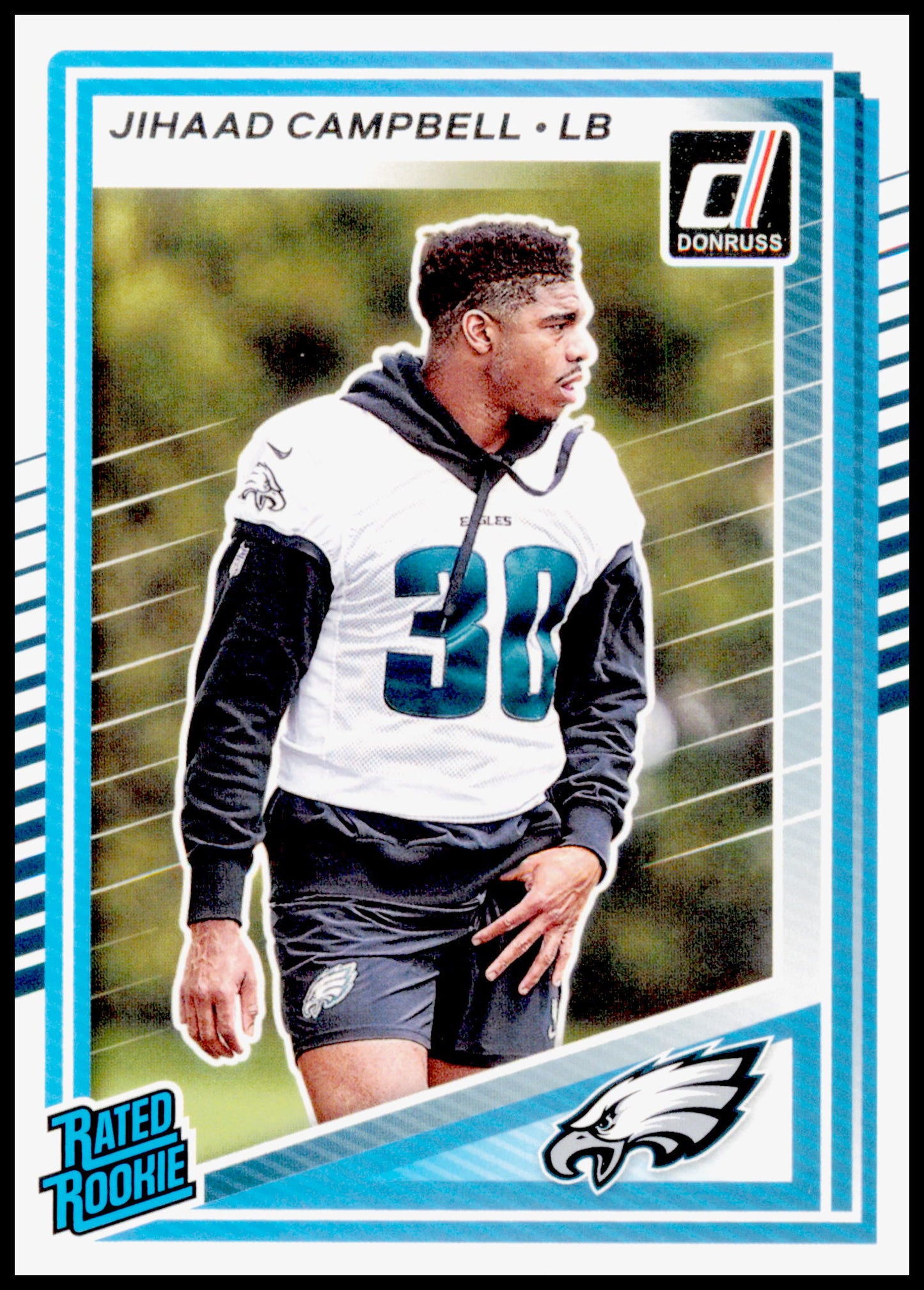 2025 Panini Donruss Jihaad Campbell #343 Eagles Rated Rookie RC Card