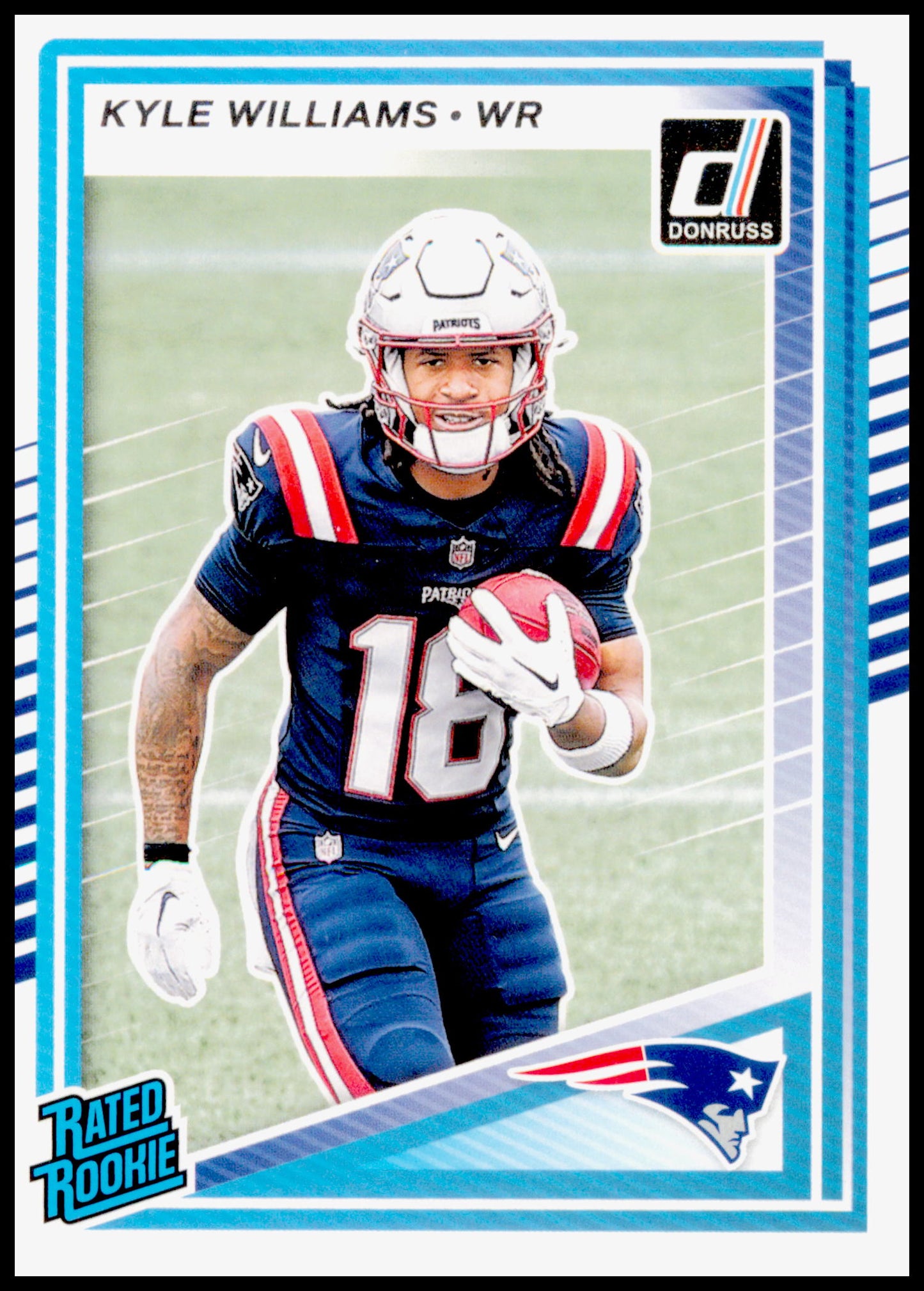 2025 Panini Donruss Kyle Williams #327 Patriots Rated Rookie RC Card