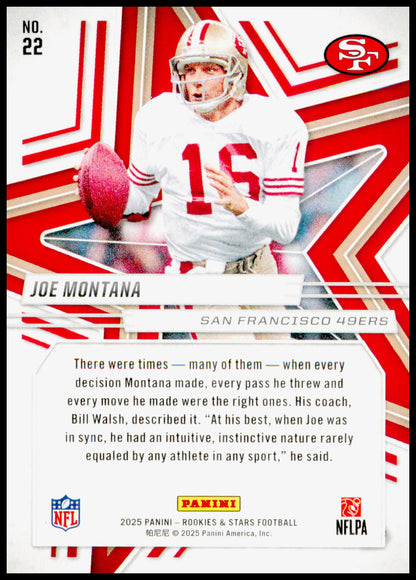2025 Panini Rookies & Stars Joe Montana Card