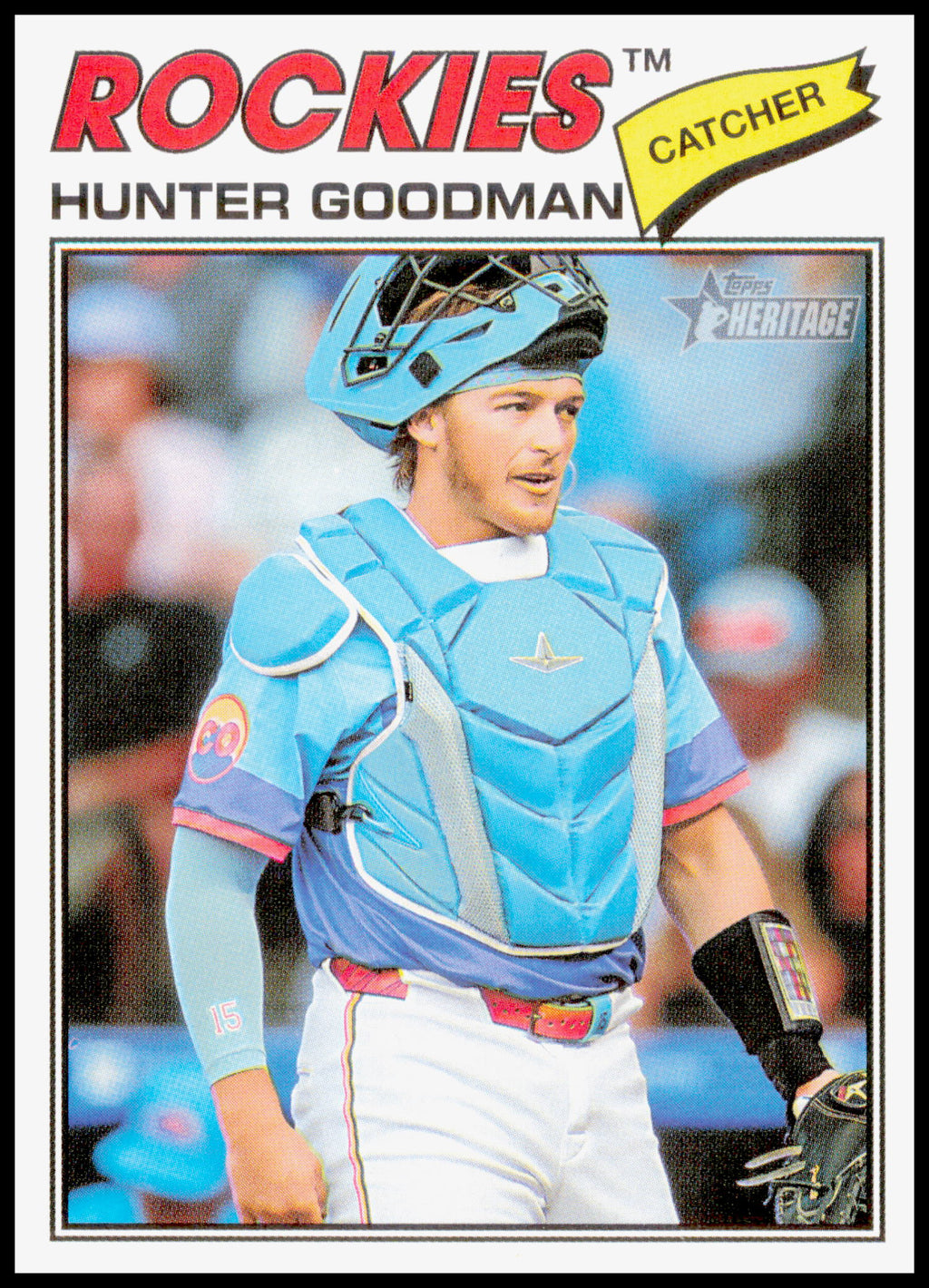 2026 Topps Heritage Hunter Goodman Card Colorado Rockies #346
