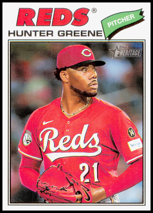 2026 Topps Heritage Hunter Greene Card Cincinnati Reds #53