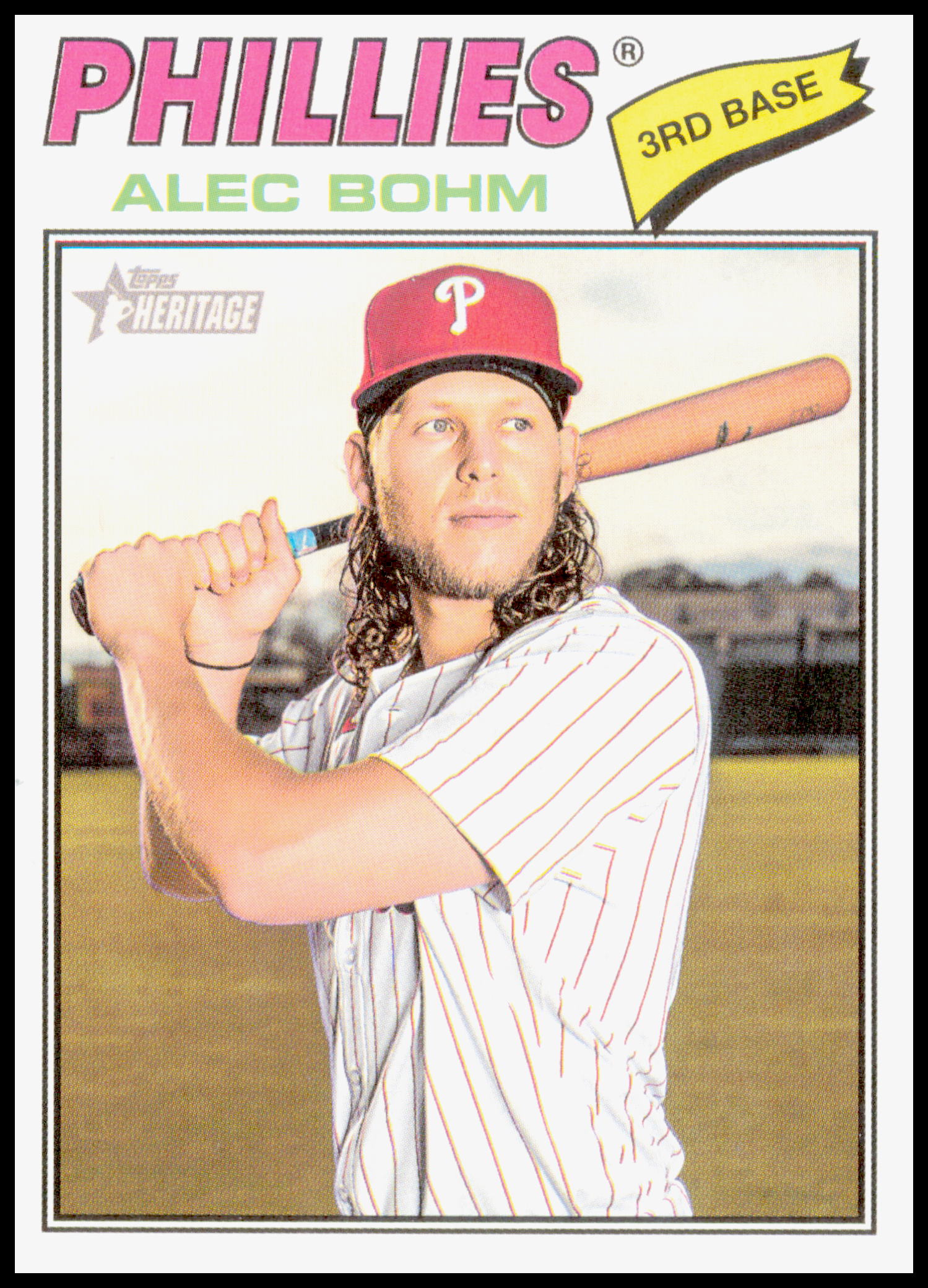 2026 Topps Heritage Alec Bohm Card Philadelphia Phillies #81