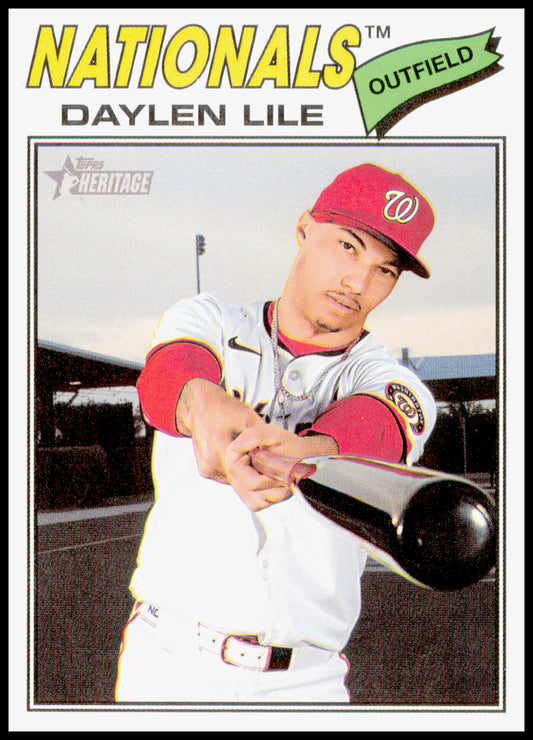 2026 Topps Heritage Daylen Lile Card Washington Nationals #124