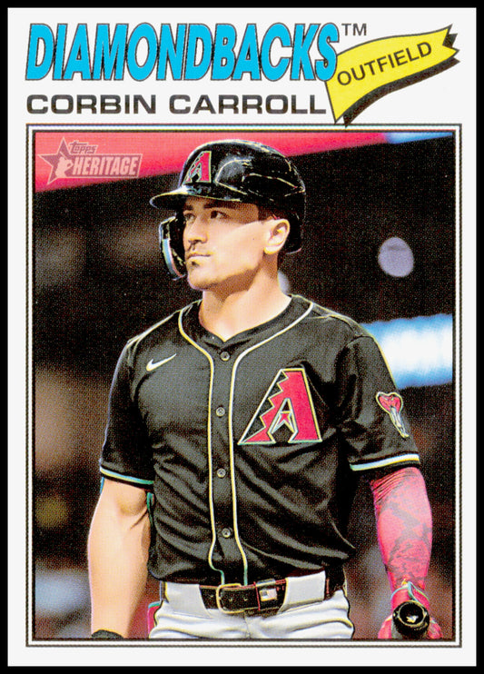 2026 Topps Heritage Corbin Carroll Card Arizona Diamondbacks #383