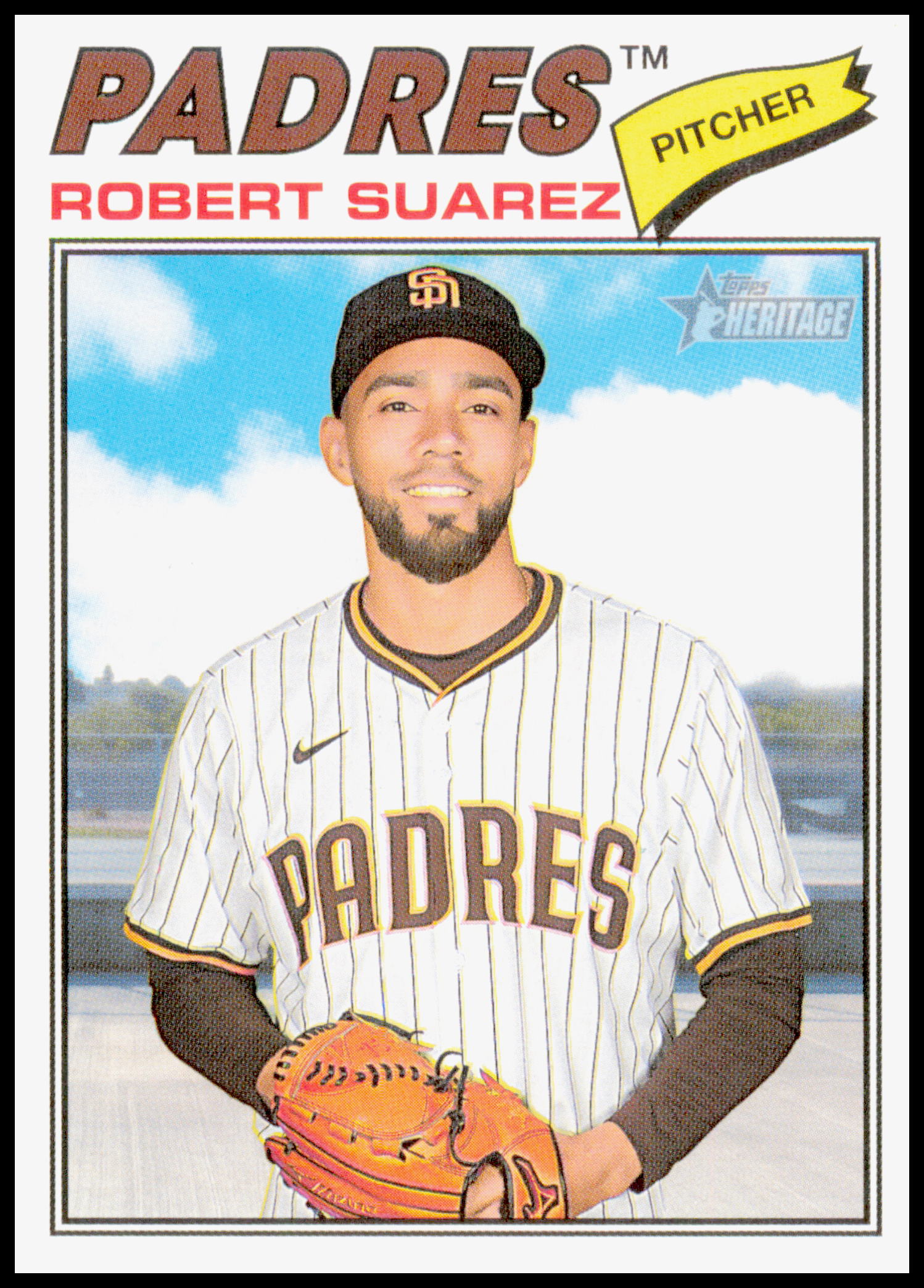 2026 Topps Heritage Robert Suarez Card San Diego Padres #174