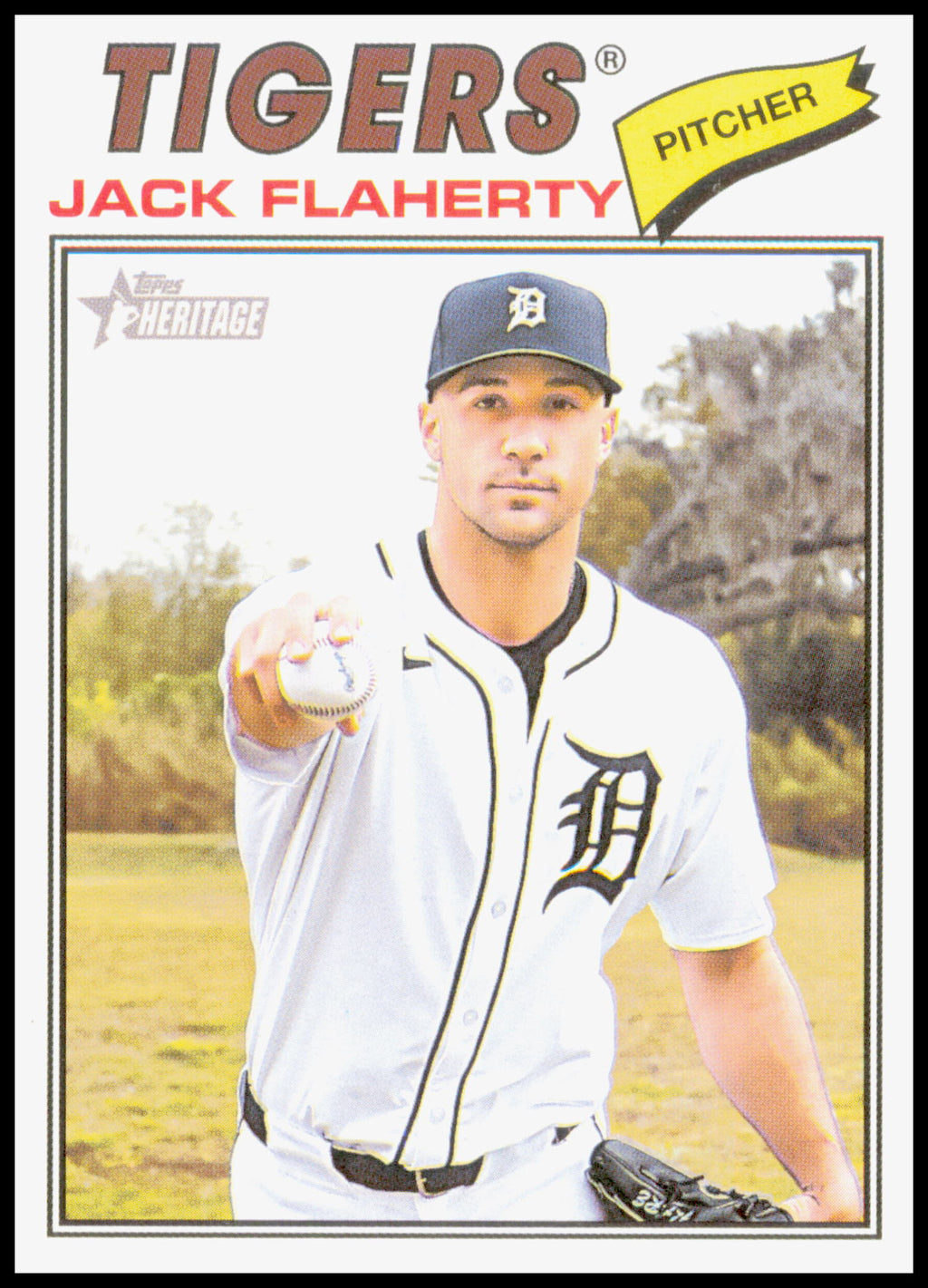 2026 Topps Heritage Jack Flaherty Card Detroit Tigers #204