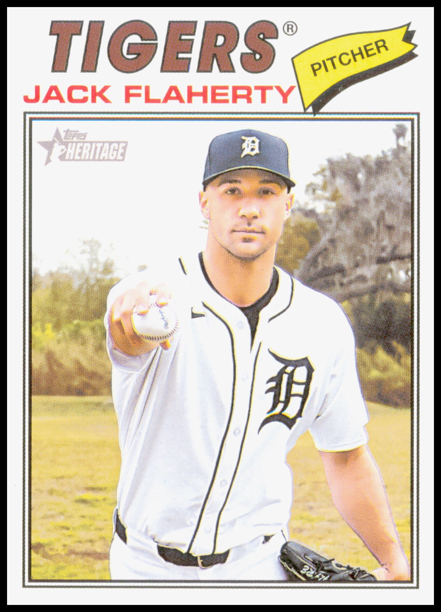 2026 Topps Heritage Jack Flaherty Card Detroit Tigers #204
