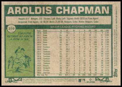 2026 Topps Heritage Aroldis Chapman Card
