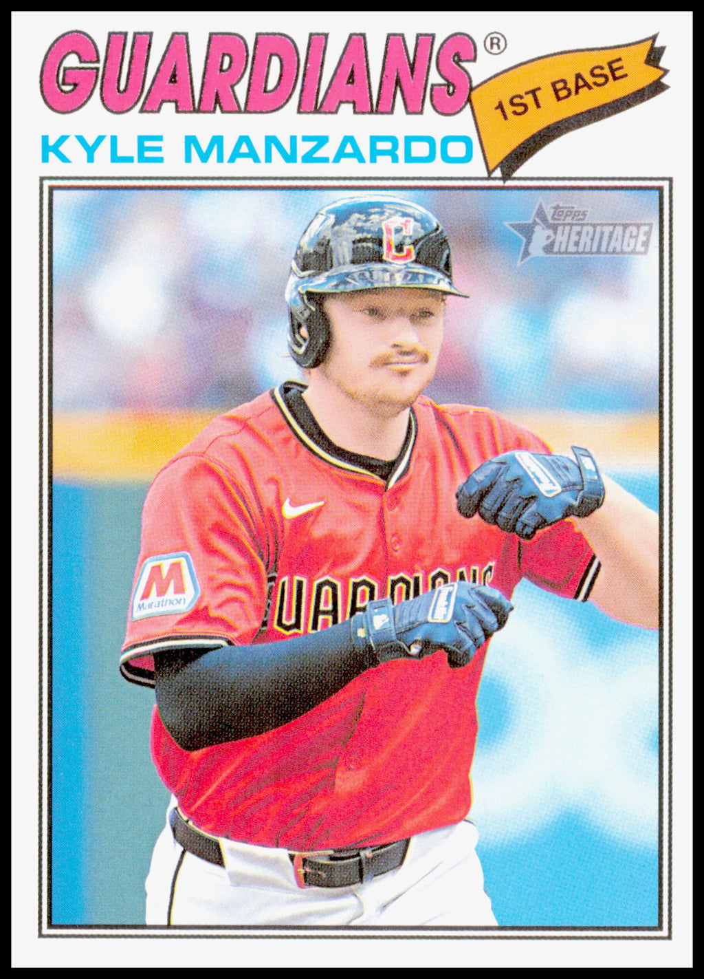 2026 Topps Heritage Kyle Manzardo Card Cleveland Guardians #133