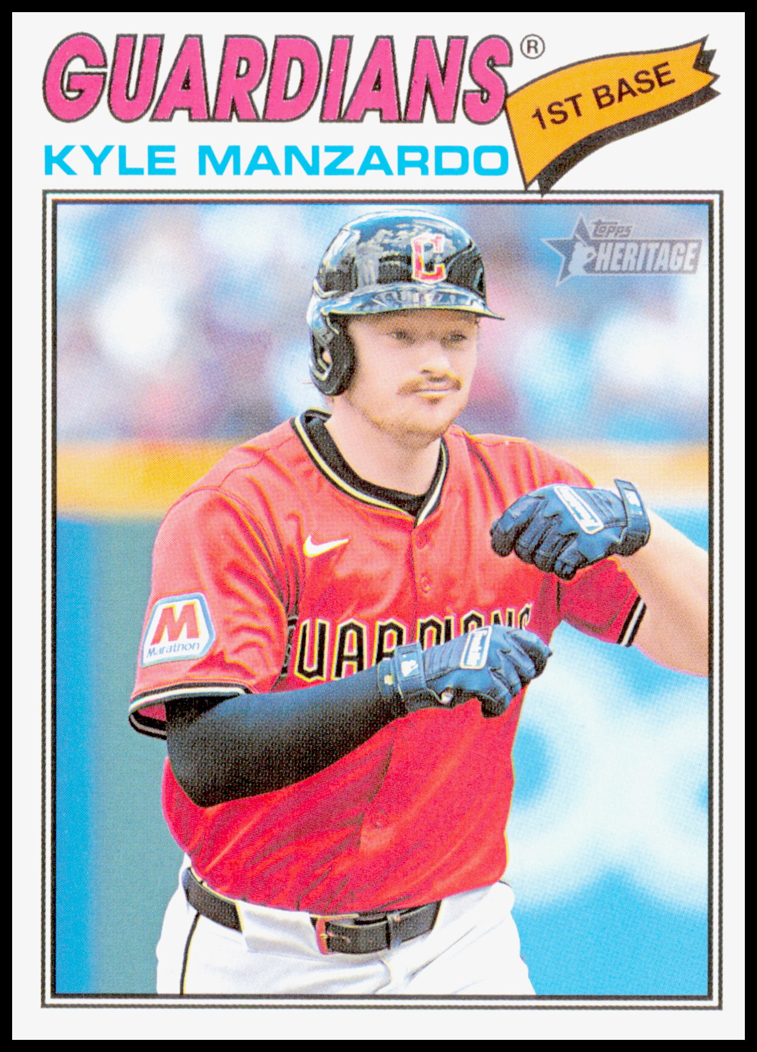 2026 Topps Heritage Kyle Manzardo Card Cleveland Guardians #133