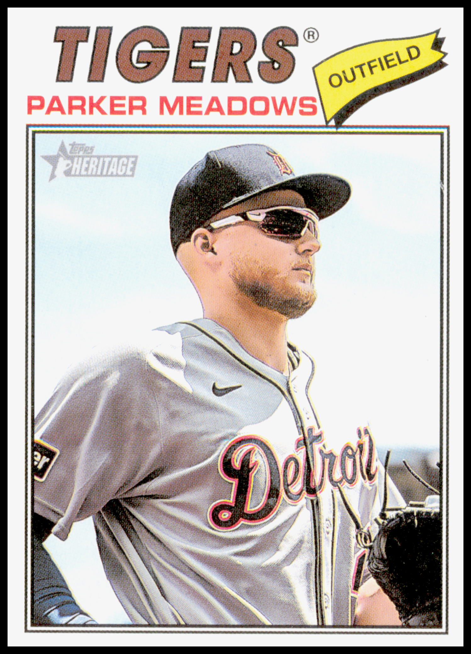 2026 Topps Heritage Parker Meadows Card Detroit Tigers #208