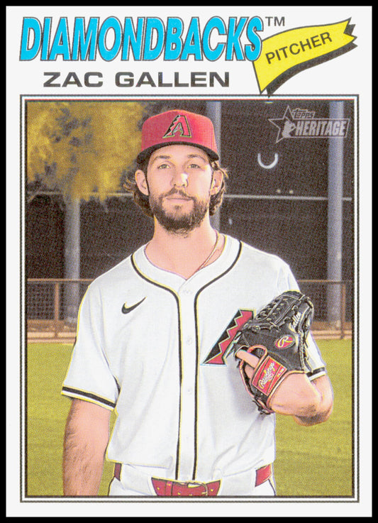 2026 Topps Heritage Zac Gallen Card Arizona Diamondbacks #254