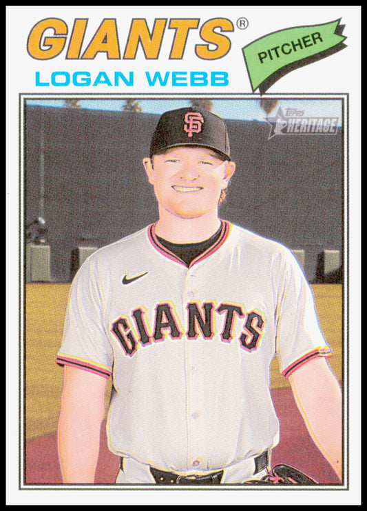 2026 Topps Heritage Logan Webb Card San Francisco Giants #82