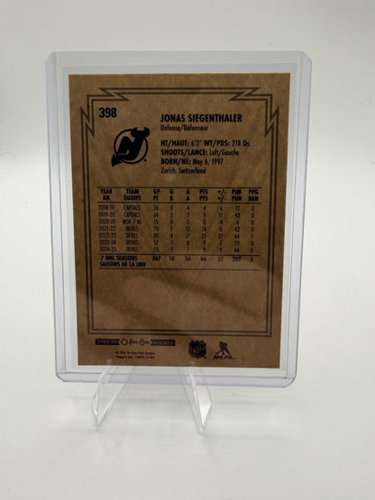 2025-26 O-Pee-Chee Jonas Siegenthaler Card Retro