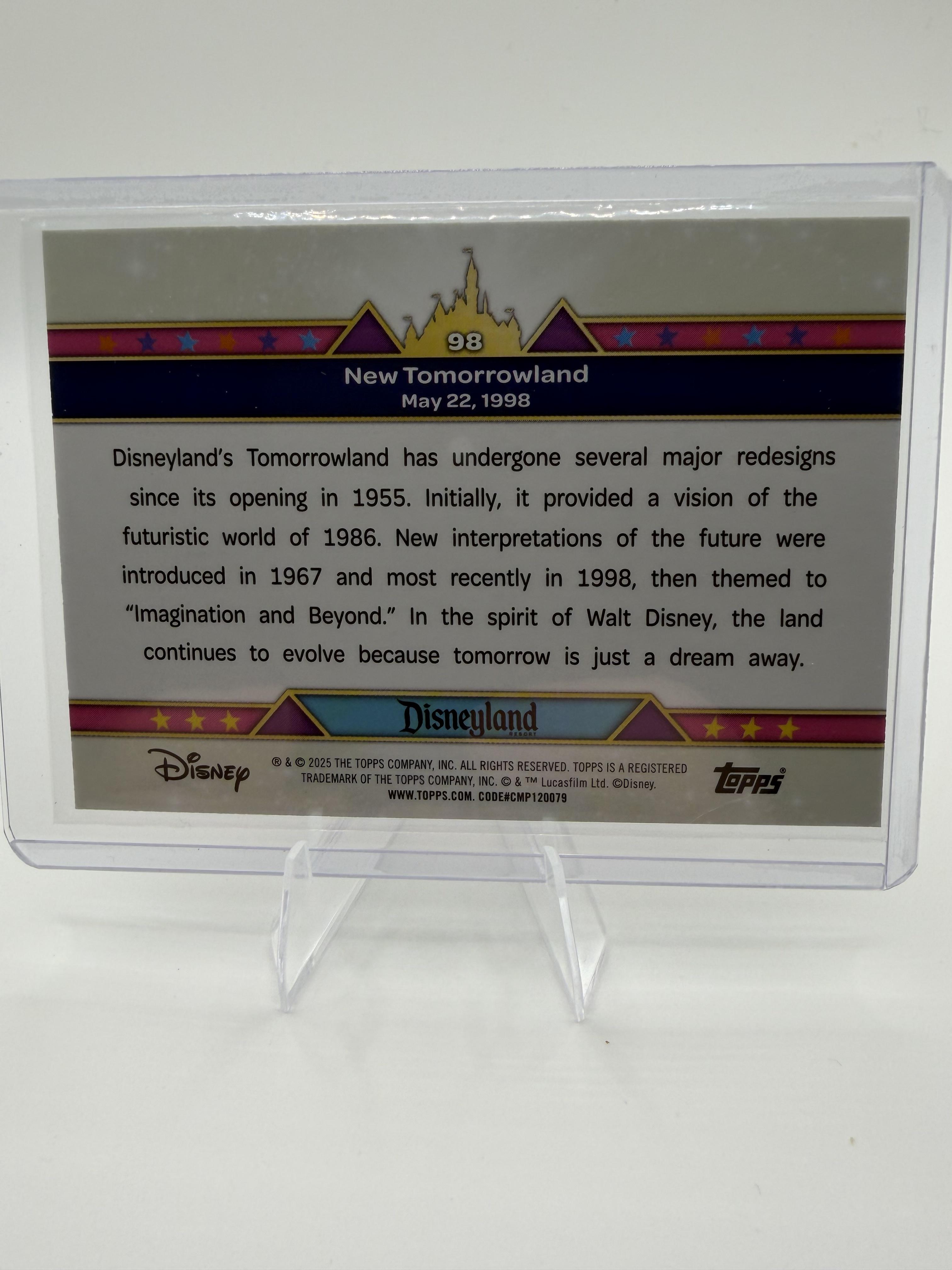 2025 Topps Disneyland 70th  New Tomorrowland #98 Rainbow Foil