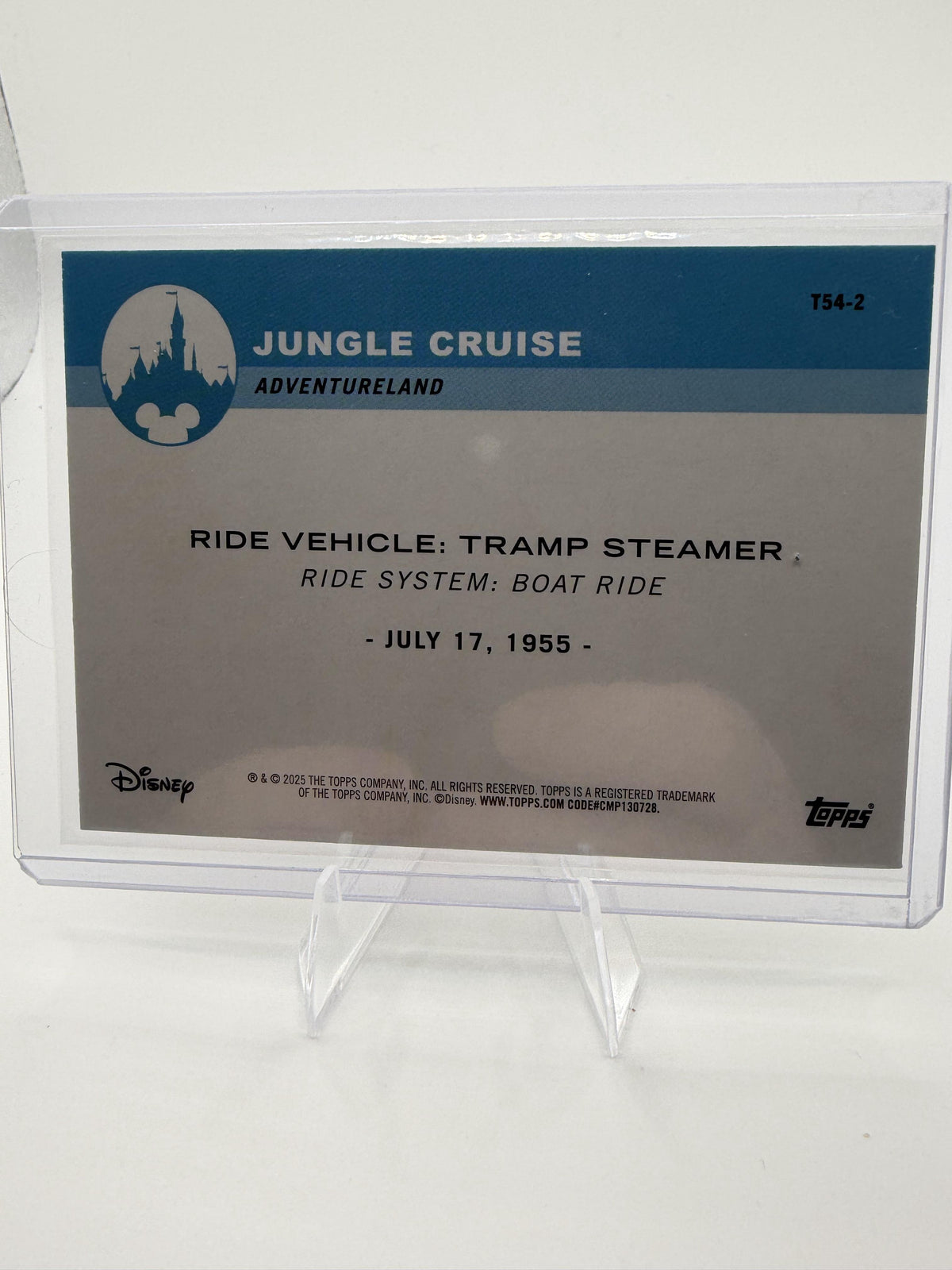 2025 Topps Disneyland 70th Tramp Steamer Jungle Cruise #T54-2 Rainbow Foil