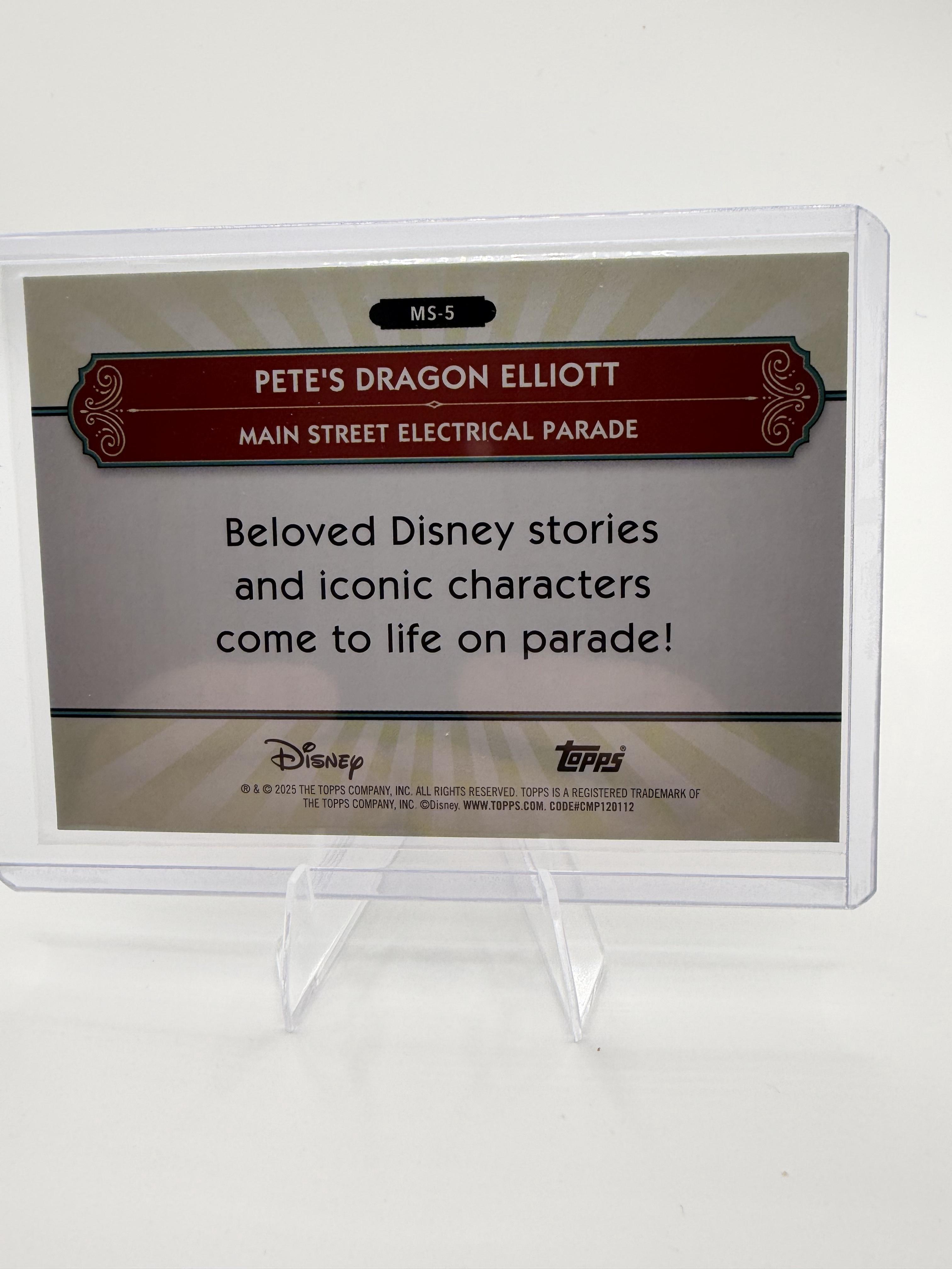 2025 Topps Disneyland 70th  Pete’s Dragon Elliott To Main Street Foil