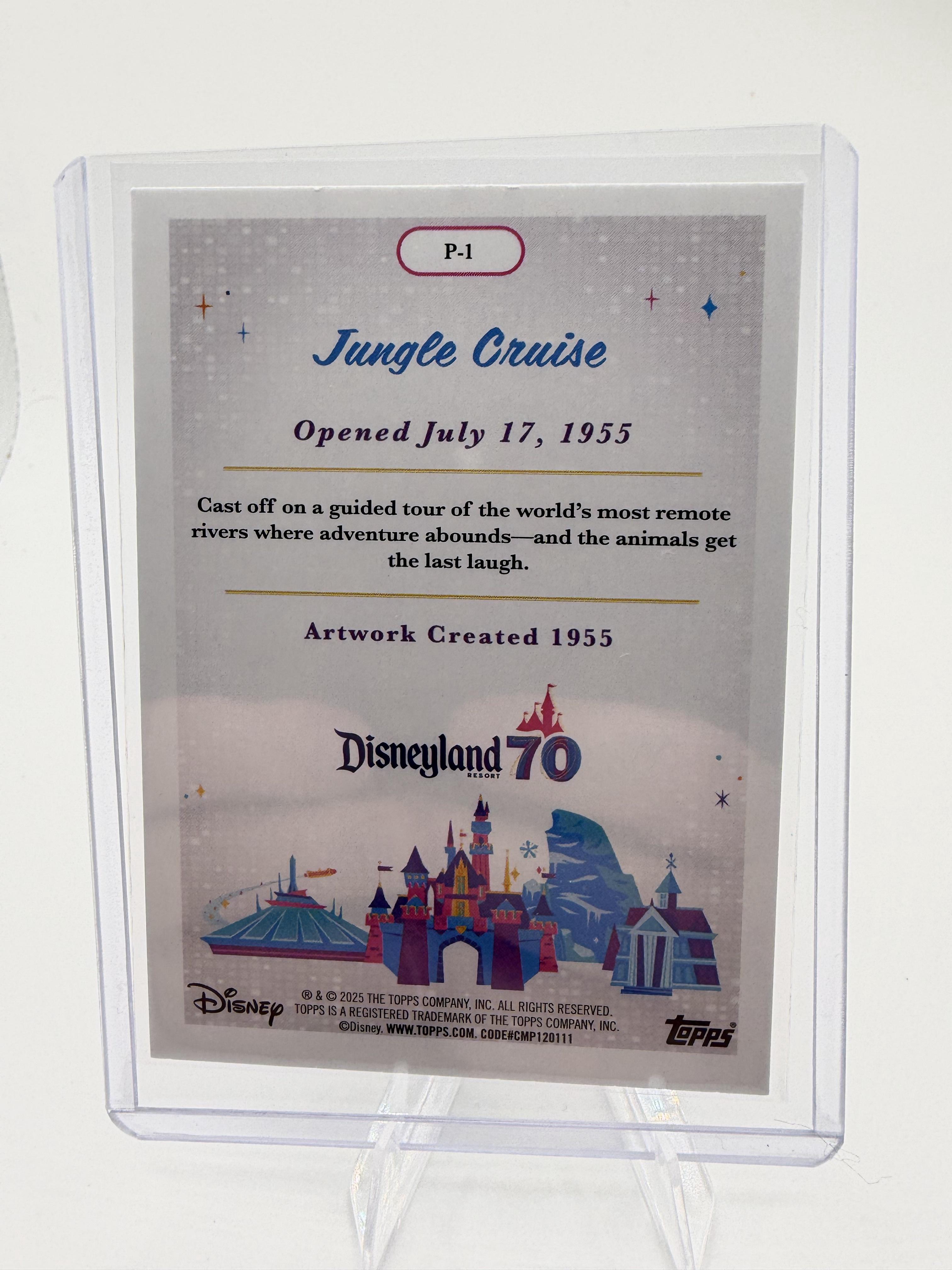 2025 Topps Disneyland 70th  Jungle Cruise #P-1 Rainbow Foil Parallel