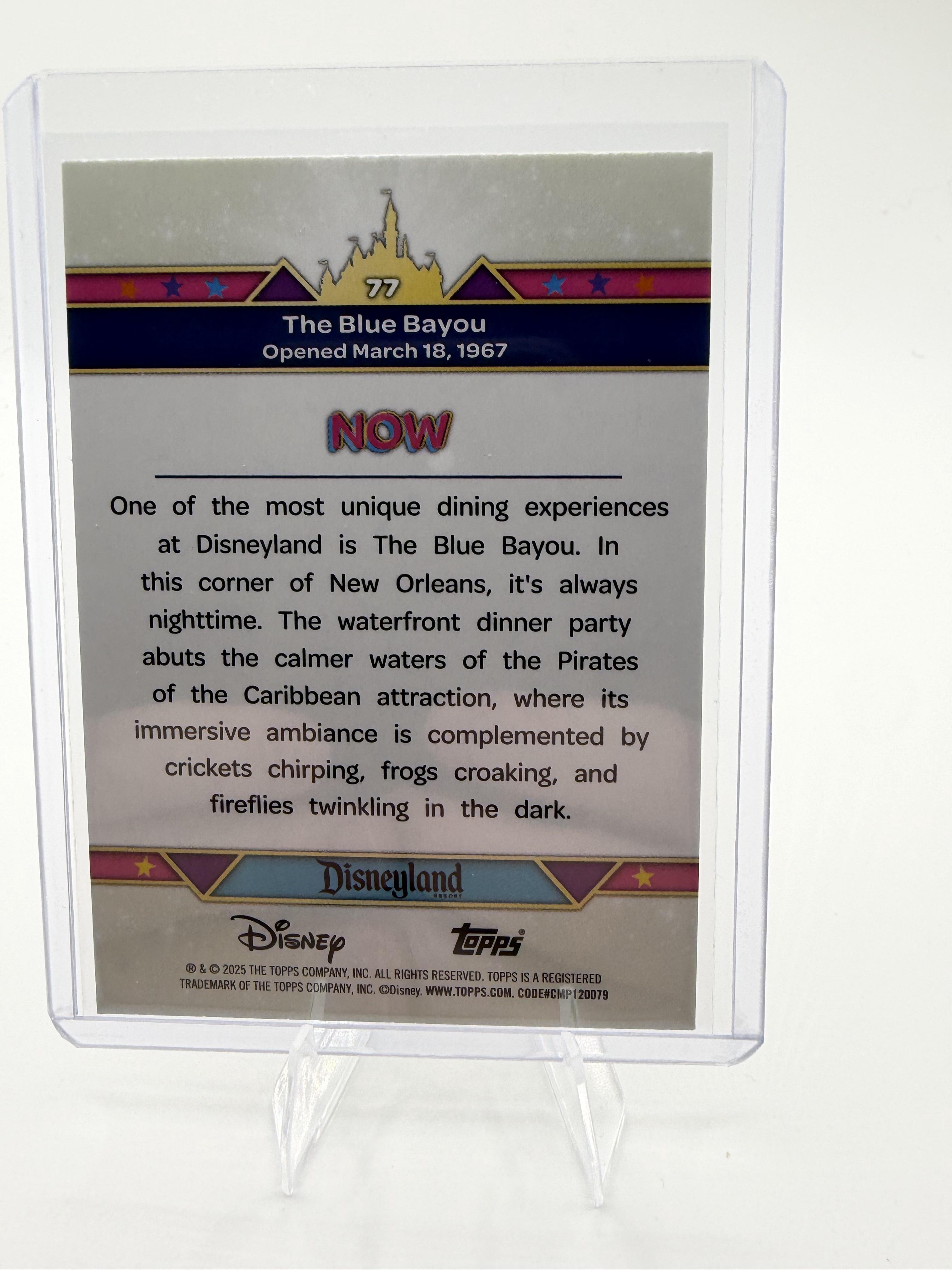 2025 Topps Disneyland 70th  The Blue Bayou #77 Rainbow Foil Parallel
