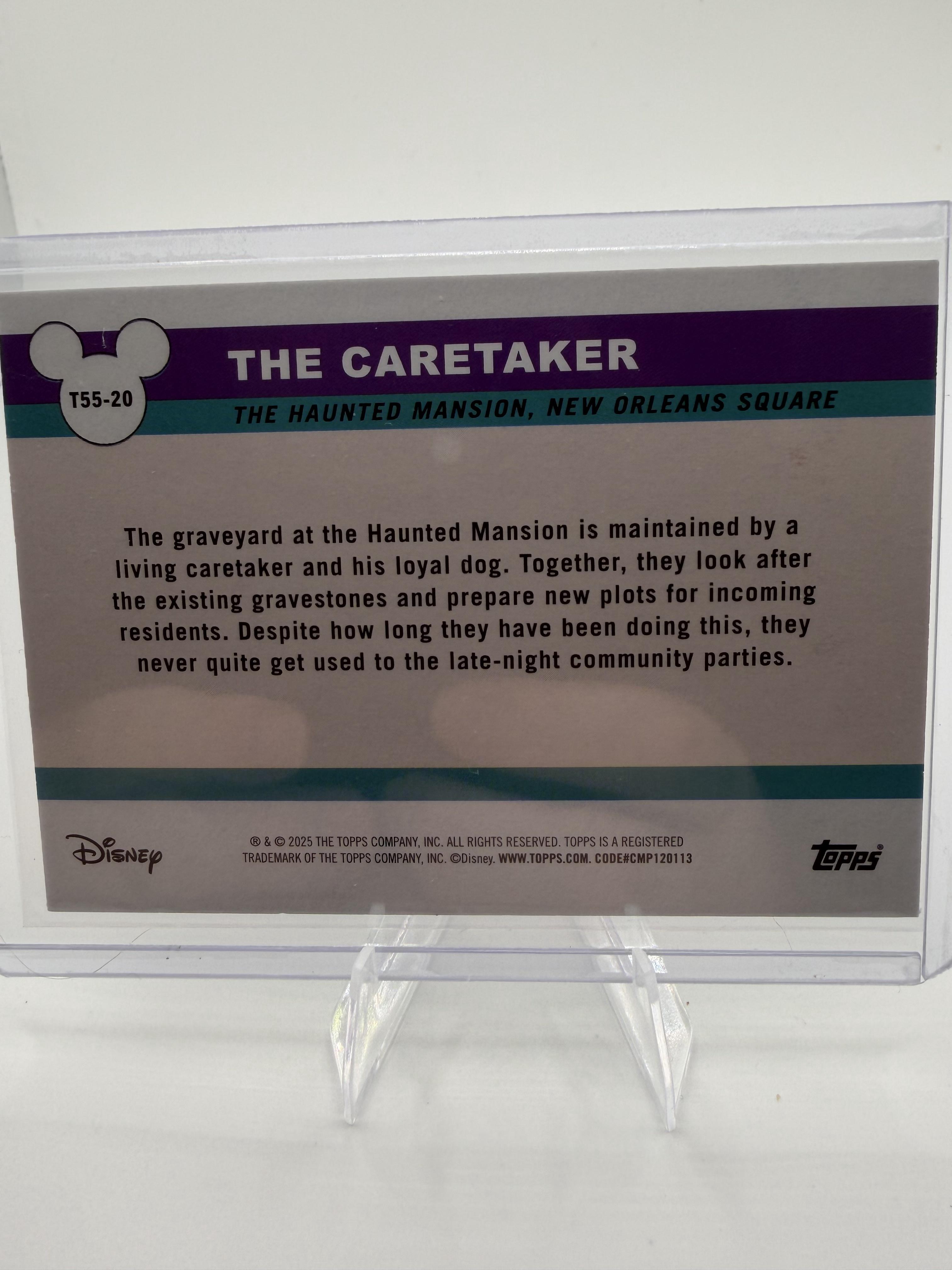 2025 Topps Disneyland 70th Haunted Mansion The Caretaker #T55-20 Rainbow Foil