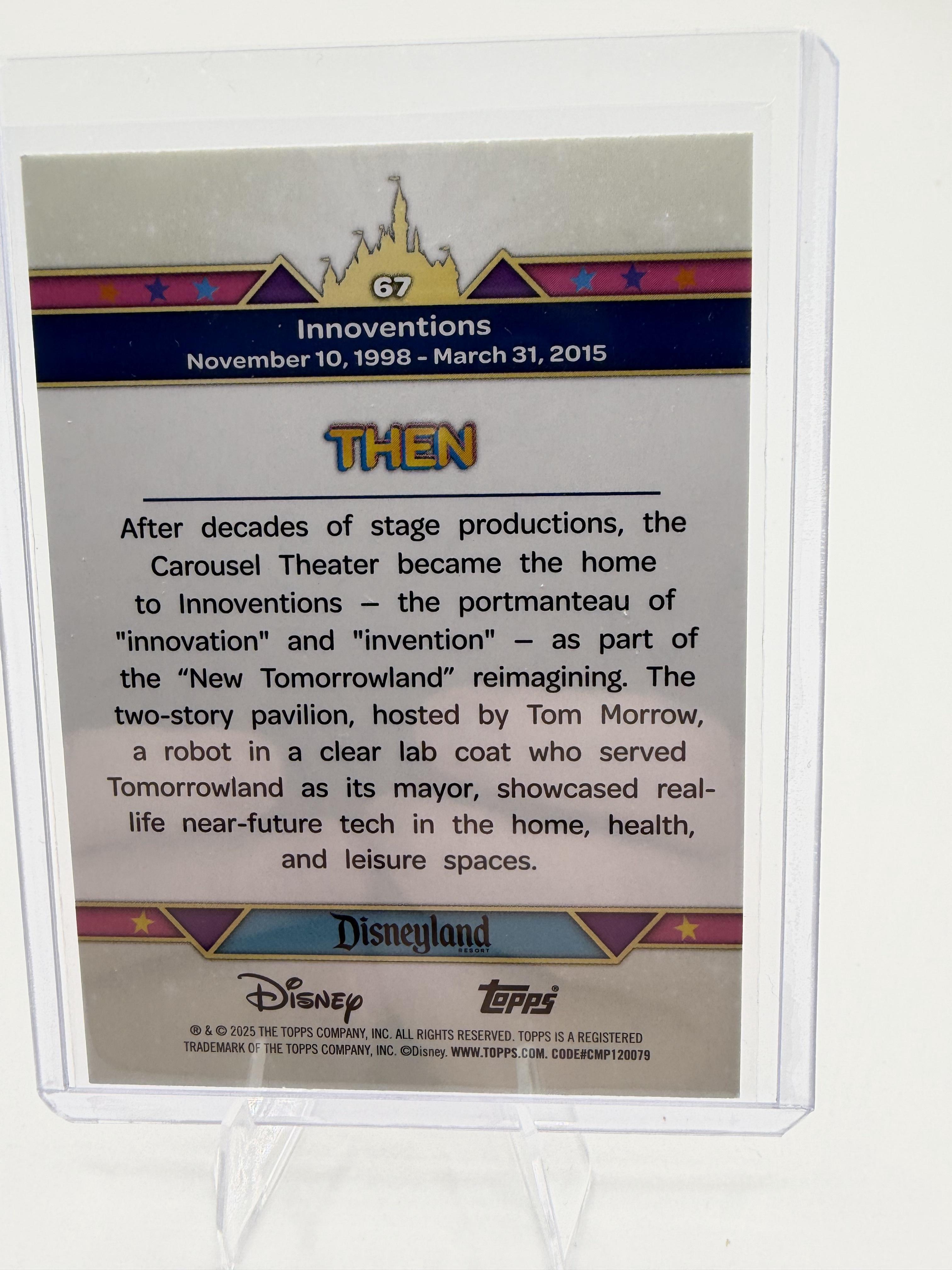 2025 Topps Disneyland 70th Innoventions #67 Purple Glitter Foil Parallel
