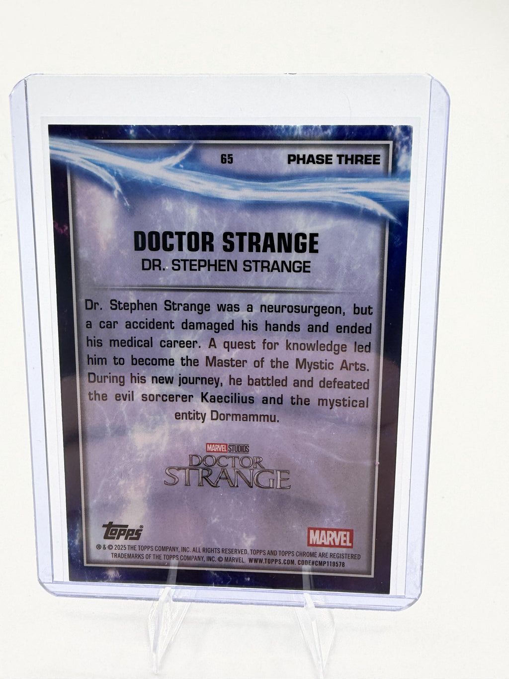 2025 Topps Chrome Marvel Studios Dr. Stephen Strange #65  Refractor