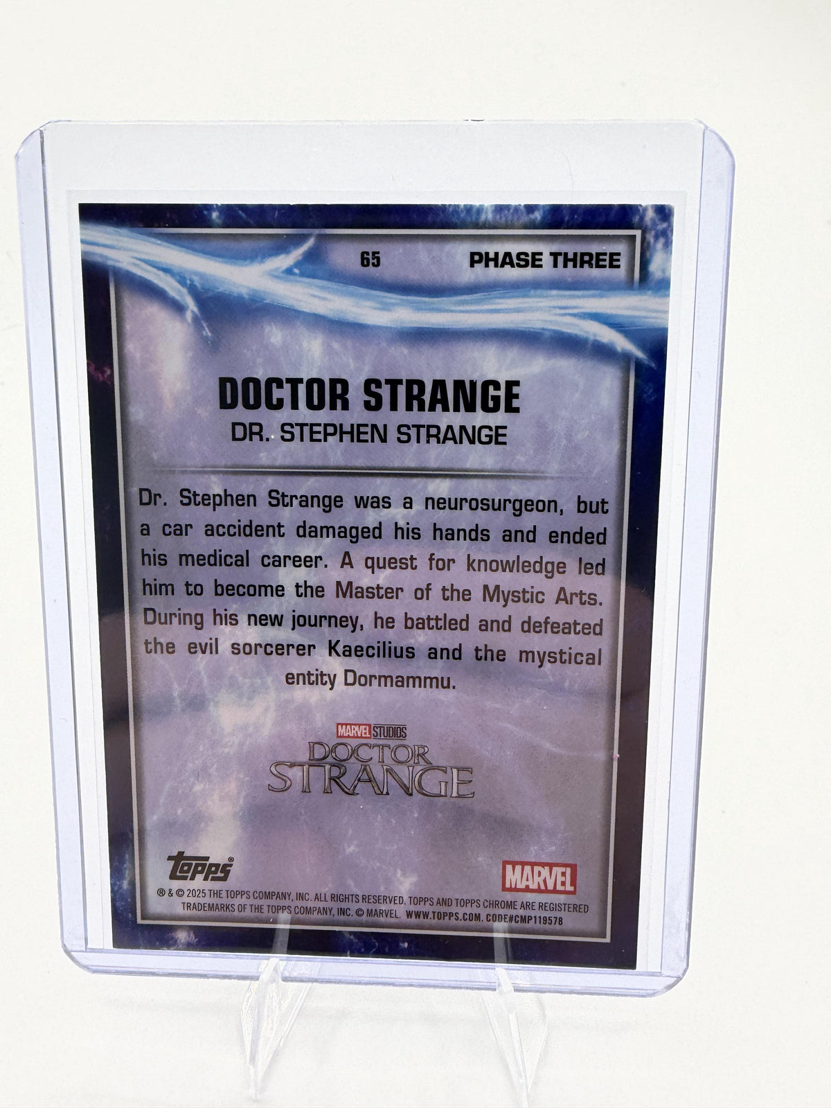 2025 Topps Chrome Marvel Studios Dr. Stephen Strange #65  Refractor
