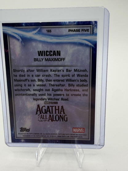 2025 Topps Chrome Marvel Studios Wiccan Billy Maximoff DEBUT Card #165 Agatha