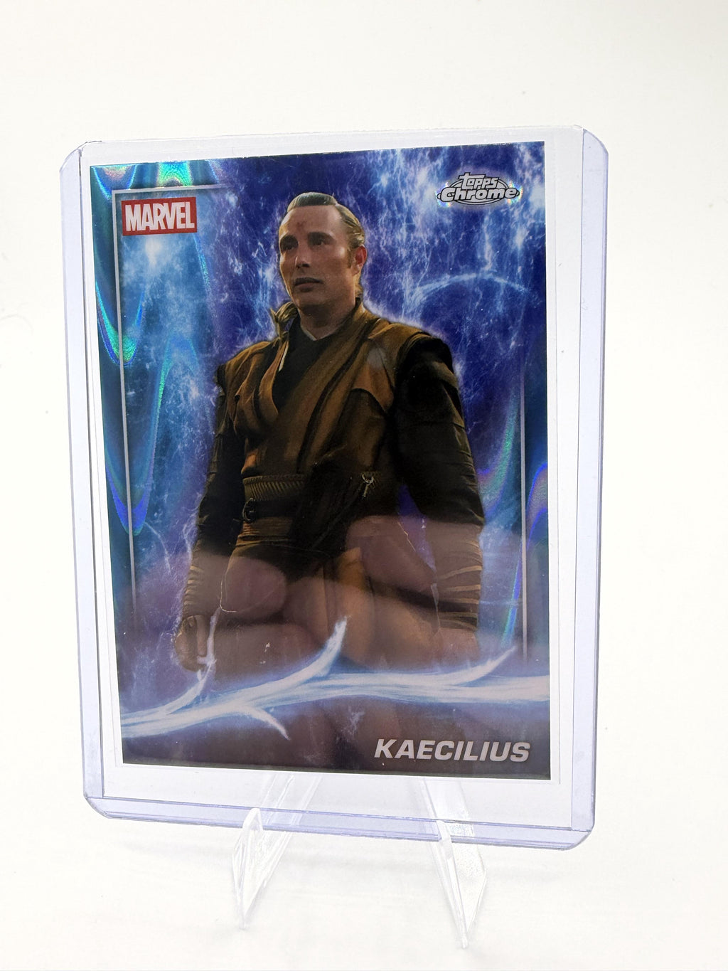 2025 Topps Chrome Marvel Studios Kaecilius Blue Wave Refractor #70