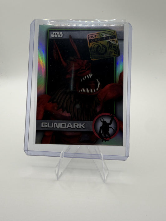 2025 Topps Chrome Star Wars Gundark Outer World Oddities Refractor #UO-5