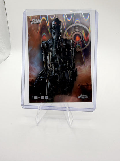 2025 Topps Chrome Star Wars IG-88 #124 Raywave Refractor Bounty Hunter ESB
