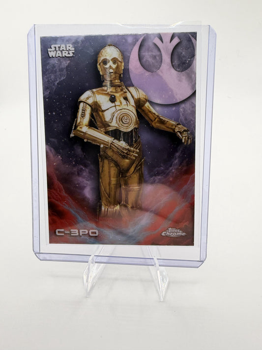 2025 Topps Chrome Star Wars C-3PO #CE-7 Costco Refractor SP A New Hope