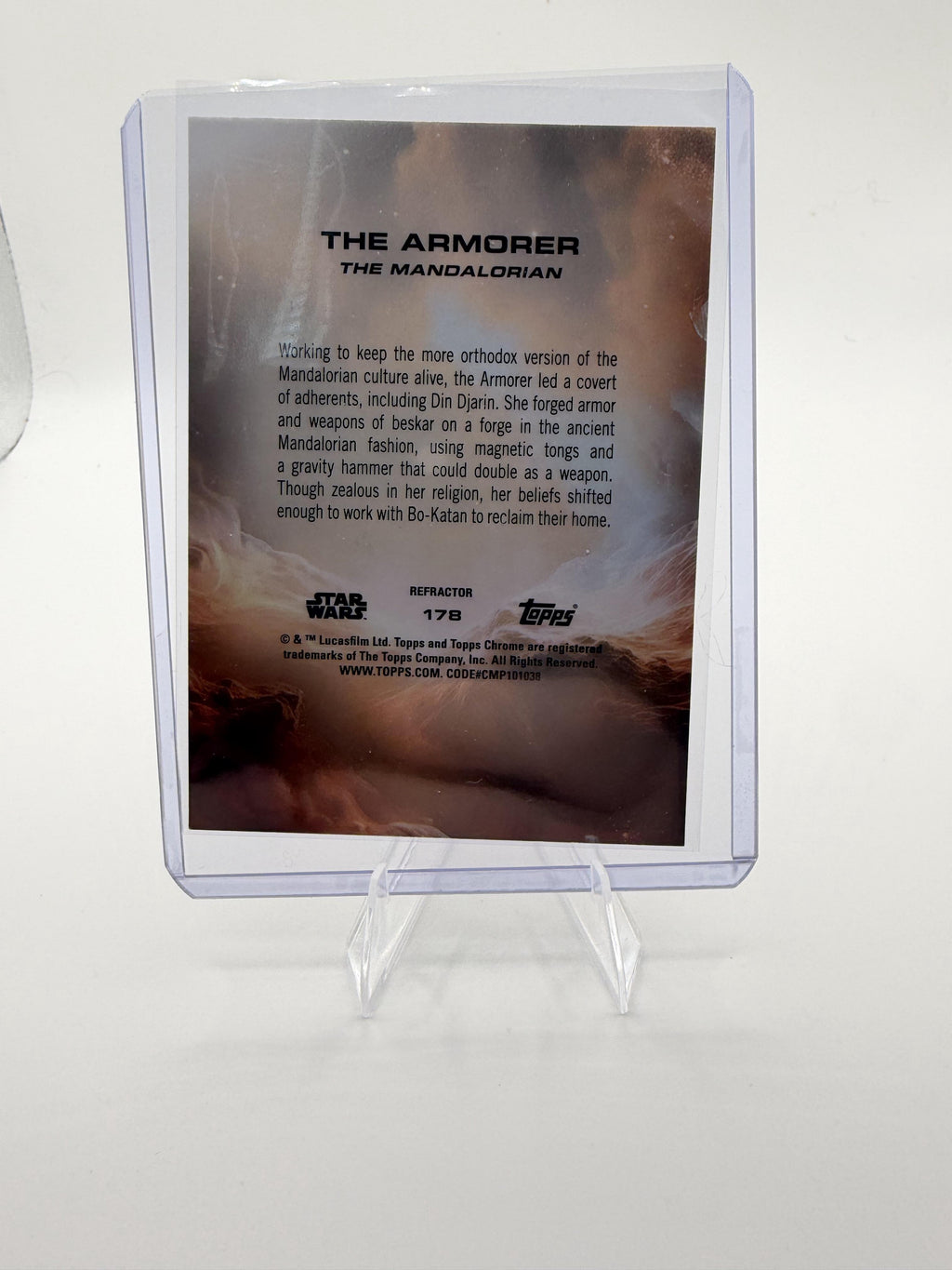 2025 Topps Chrome Star Wars The Armorer Card Rainbow Refractor