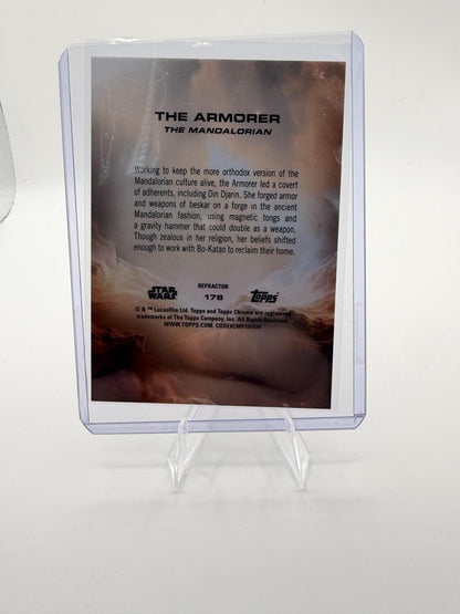 2025 Topps Chrome Star Wars The Armorer Card Rainbow Refractor