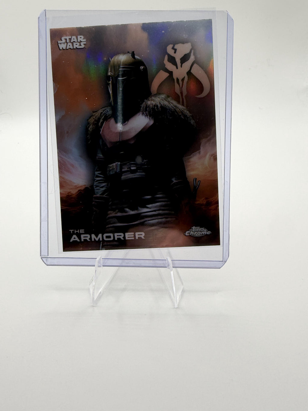 2025 Topps Chrome Star Wars The Armorer Card Rainbow Refractor