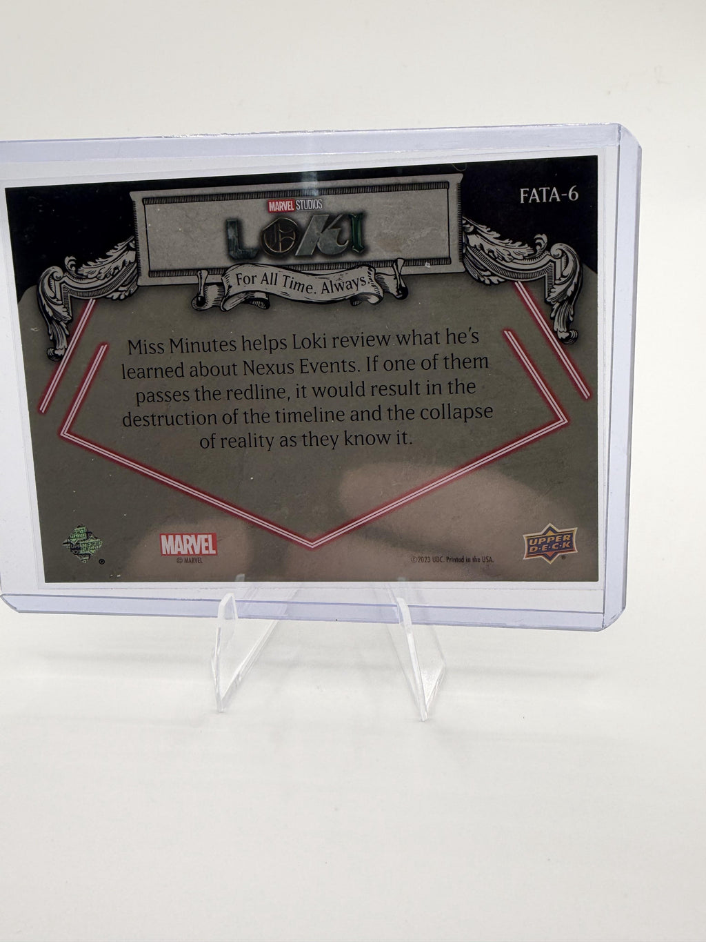 2023 Upper Deck Marvel Loki For All Time Always Reviewing Nexus Events #FATA-6